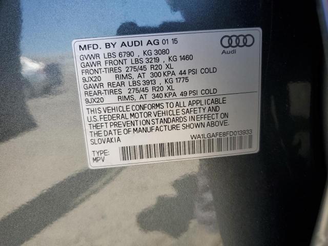 2015 Audi Q7 Premium Plus VIN: WA1LGAFE8FD013933 Lot: 58344604