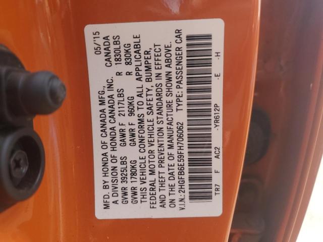 2HGFB6E59FH706062 2015 HONDA CIVIC - Image 12