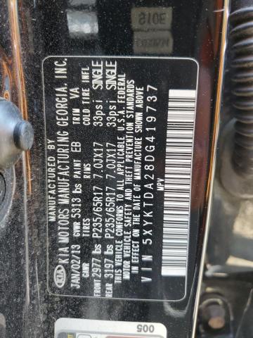 2013 Kia Sorento Lx VIN: 5XYKTDA28DG419737 Lot: 59430464