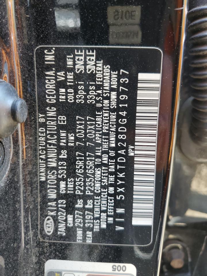 5XYKTDA28DG419737 2013 Kia Sorento Lx