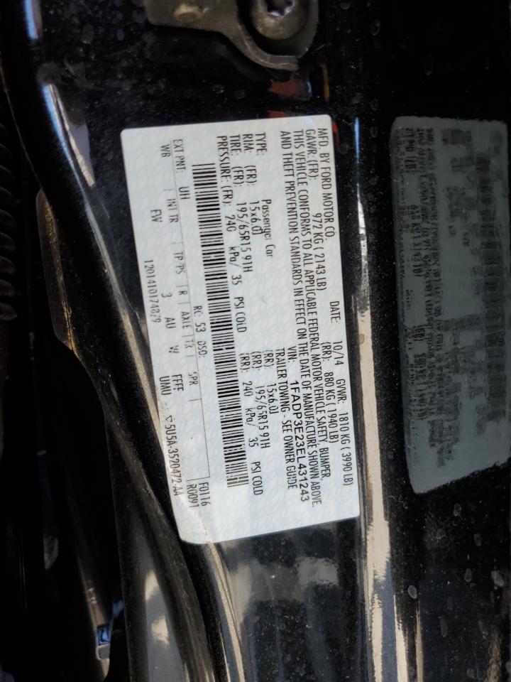 1FADP3E23EL431243 2014 Ford Focus S