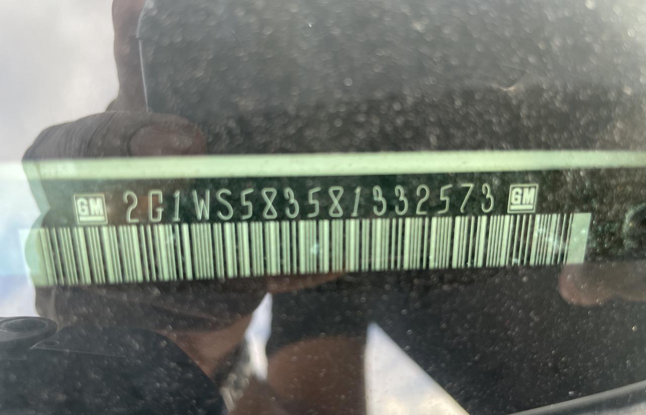 2G1WS583581332573 2008 Chevrolet Impala Police