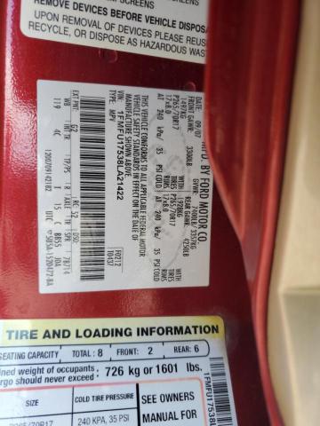 2008 Ford Expedition Eddie Bauer VIN: 1FMFU17538LA21422 Lot: 59019444