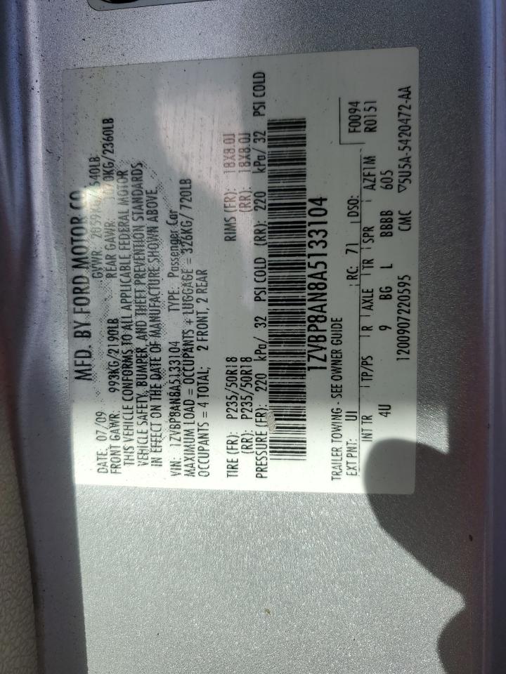 1ZVBP8AN8A5133104 2010 Ford Mustang