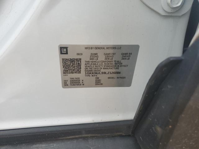 2020 GMC Acadia Slt VIN: 1GKKNULS9LZ126084 Lot: 58472904