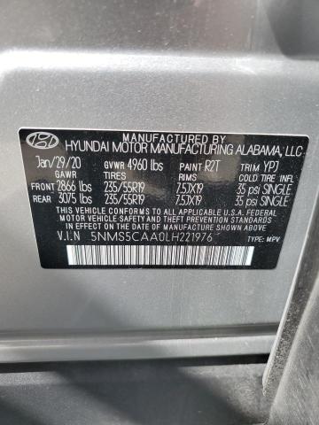 2020 Hyundai Santa Fe Limited VIN: 5NMS5CAA0LH221976 Lot: 57479144