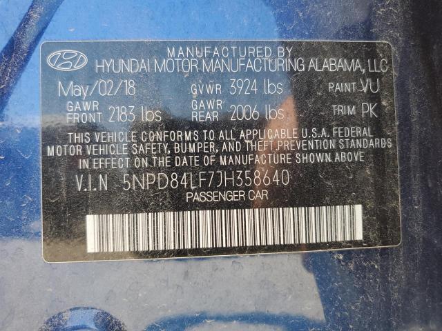 2018 HYUNDAI ELANTRA SE - 5NPD84LF7JH358640