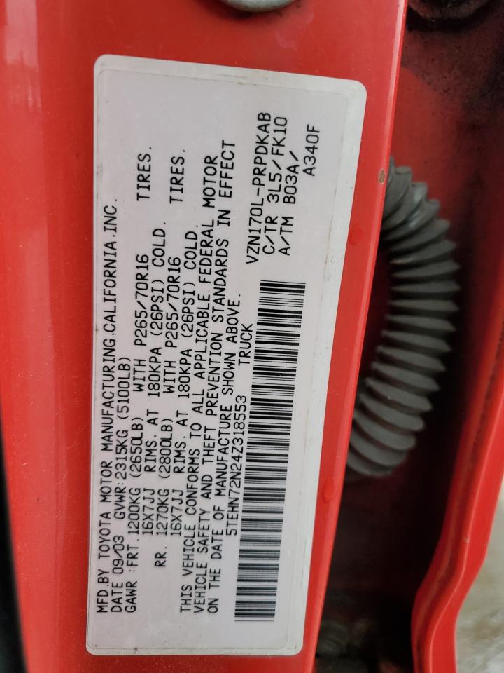 5TEHN72N24Z318553 2004 Toyota Tacoma Double Cab