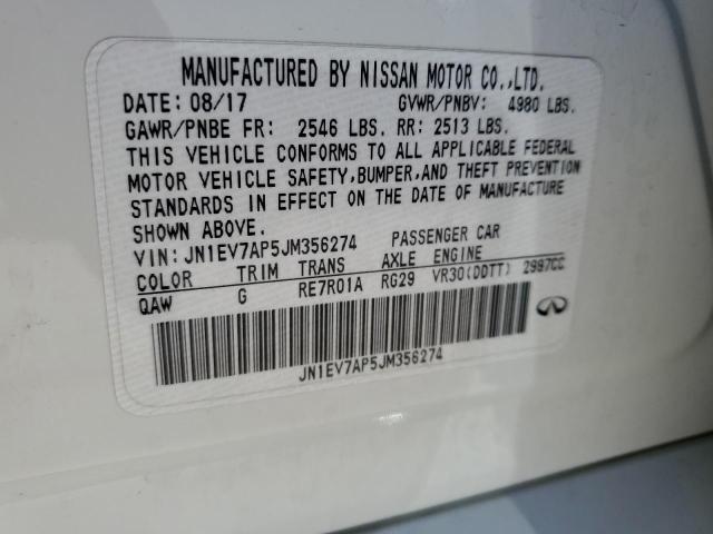 2018 Infiniti Q50 Luxe VIN: JN1EV7AP5JM356274 Lot: 57173554