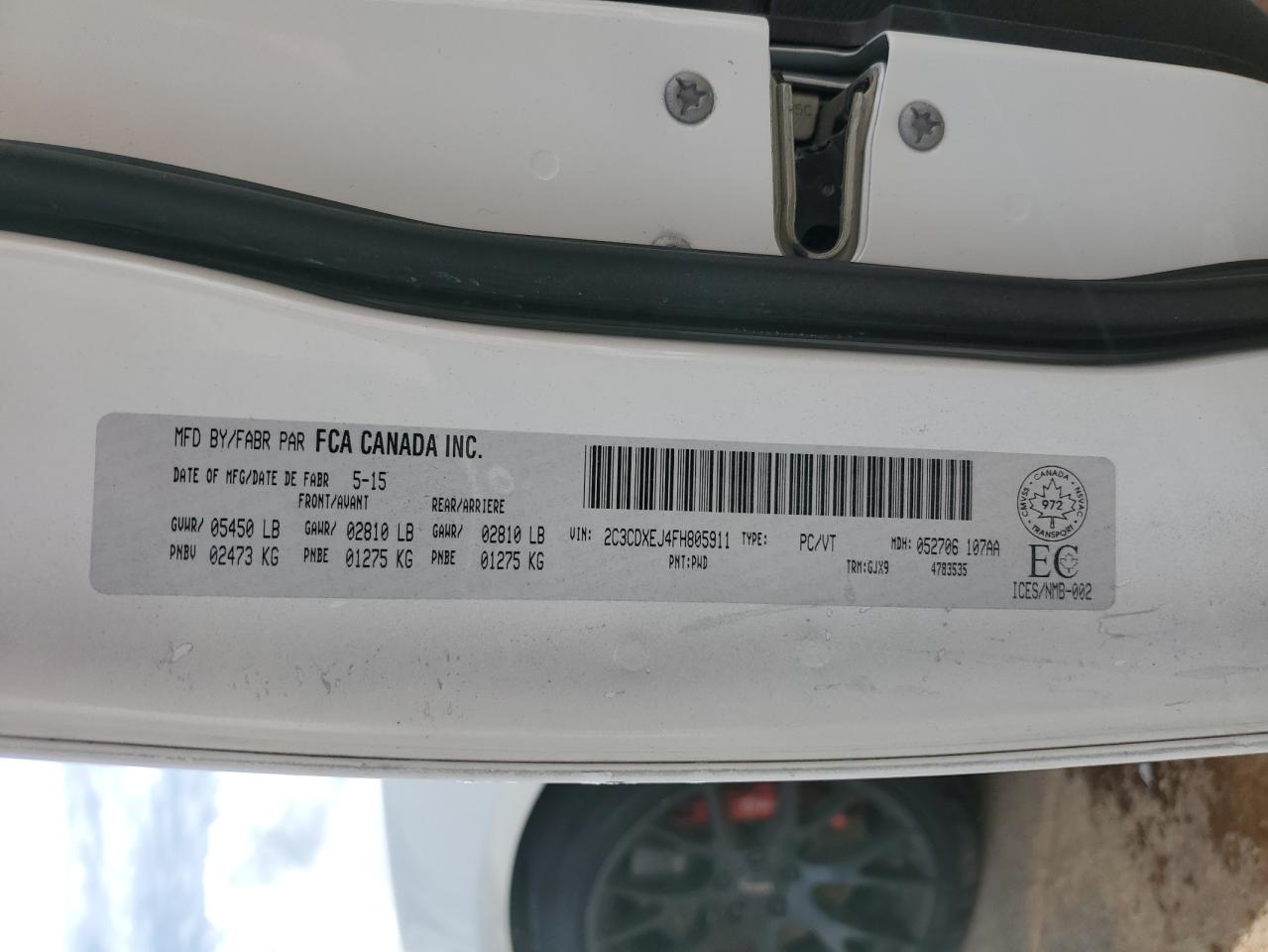 2C3CDXEJ4FH805911 2015 Dodge Charger Srt 392