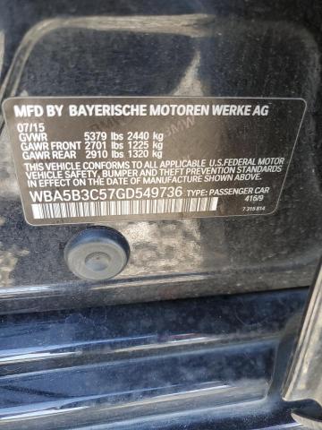 VIN WBA5B3C57GD549736 2016 BMW 5 Series, 535 XI no.13