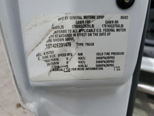 2002 GMC New Sierra K1500 VIN: 1GTEK19T42E291479 Lot: 60095284