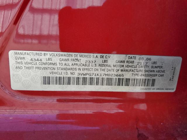 2007 Volkswagen Jetta 2.5 VIN: 3VWPG71K17M023665 Lot: 57975954