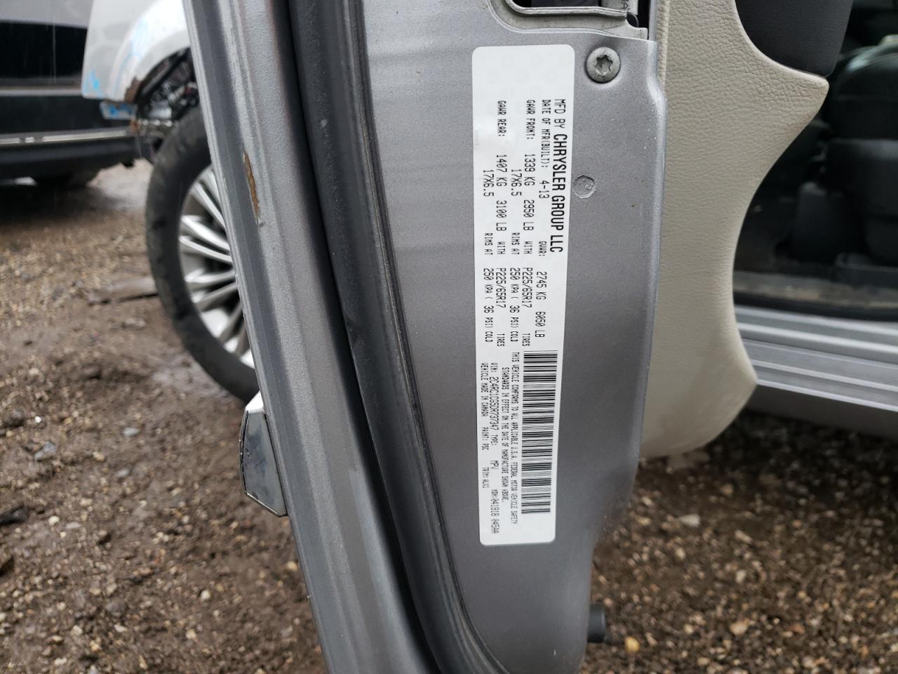 2C4RC1CG5DR737347 2013 Chrysler Town & Country Touring L