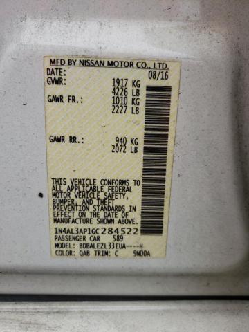 2016 NISSAN ALTIMA 2.5 - 1N4AL3AP1GC284522