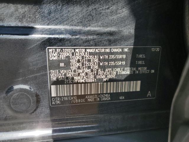 2021 Toyota Rav4 Xle Premium VIN: 2T3C1RFV8MC108841 Lot: 60065714