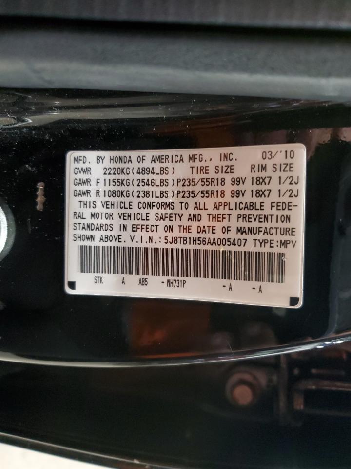 5J8TB1H56AA005407 2010 Acura Rdx Technology