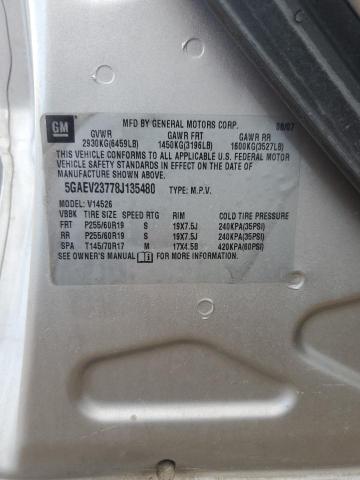 2008 Buick Enclave Cxl VIN: 5GAEV23778J135480 Lot: 60648414