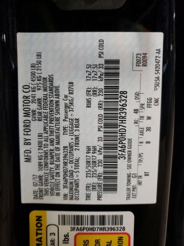 3FA6P0HD7HR396328 2017 FORD FUSION - Image 12