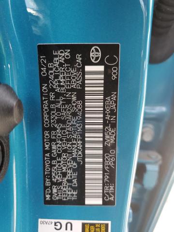 2021 Toyota Prius Prime Le VIN: JTDKAMFP1M3194088 Lot: 56757934