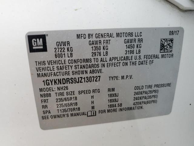 2018 Cadillac Xt5 Luxury VIN: 1GYKNDRS9JZ130727 Lot: 57675874