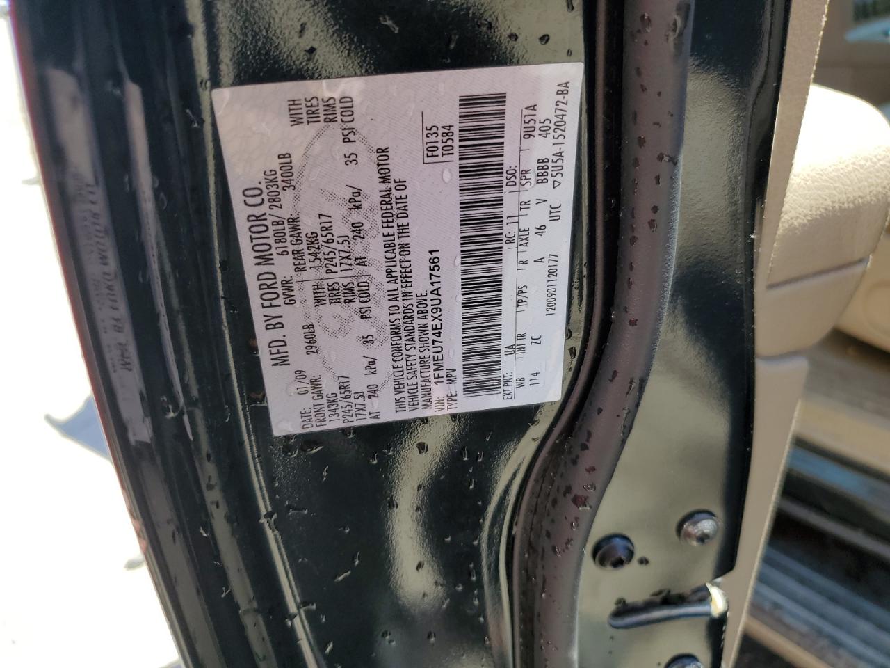 1FMEU74EX9UA17561 2009 Ford Explorer Eddie Bauer