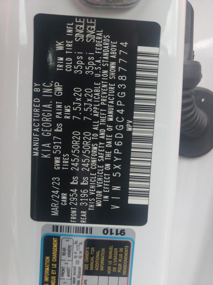 5XYP6DGC4PG387774 2023 Kia Telluride S