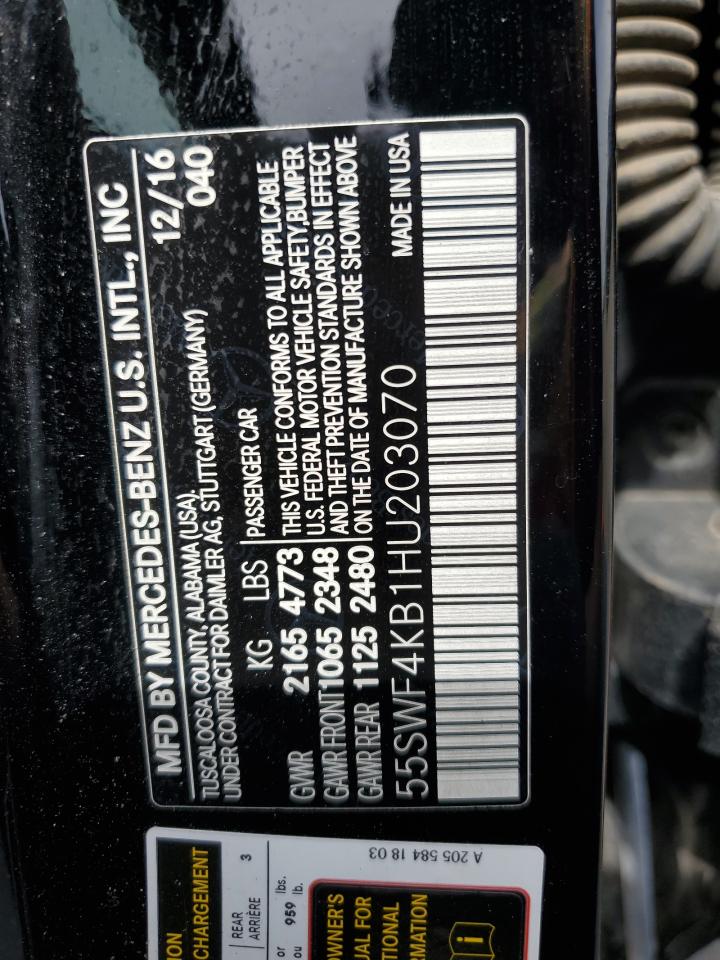 55SWF4KB1HU203070 2017 Mercedes-Benz C 300 4Matic