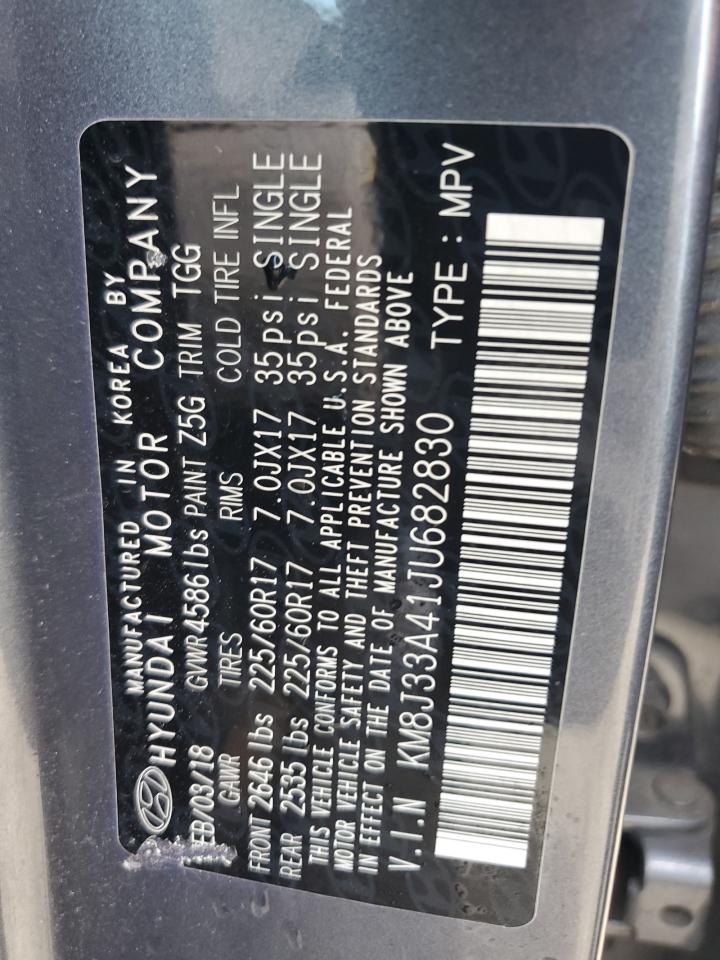 KM8J33A41JU682830 2018 Hyundai Tucson Sel