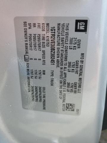 2011 GMC Sierra K1500 Sle VIN: 1GTR2VE30BZ382451 Lot: 58601824