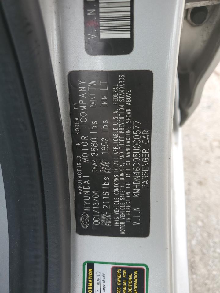 KMHDN46D95U000577 2005 Hyundai Elantra Gls