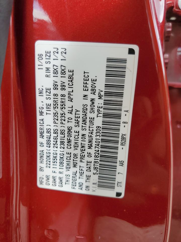 5J8TB18247A013309 2007 Acura Rdx