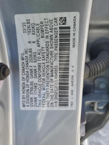 2020 Honda Civic Sport VIN: 2HGFC2F83LH546853 Lot: 56674194