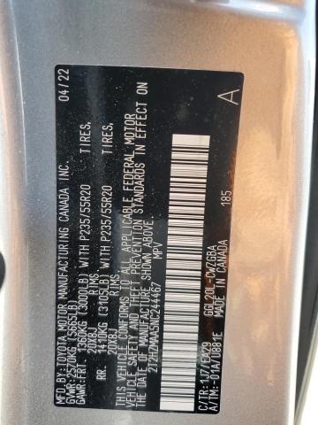 2022 Lexus Rx 350 VIN: 2T2HZMAA5NC244467 Lot: 58352024