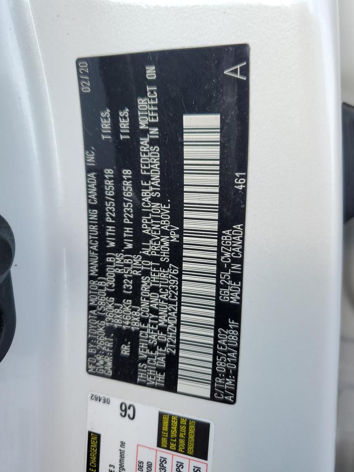 2T2HZMDA2LC239767 2020 Lexus Rx 350