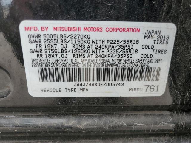 2014 Mitsubishi Outlander Gt VIN: JA4JZ4AX0EZ005743 Lot: 59404704