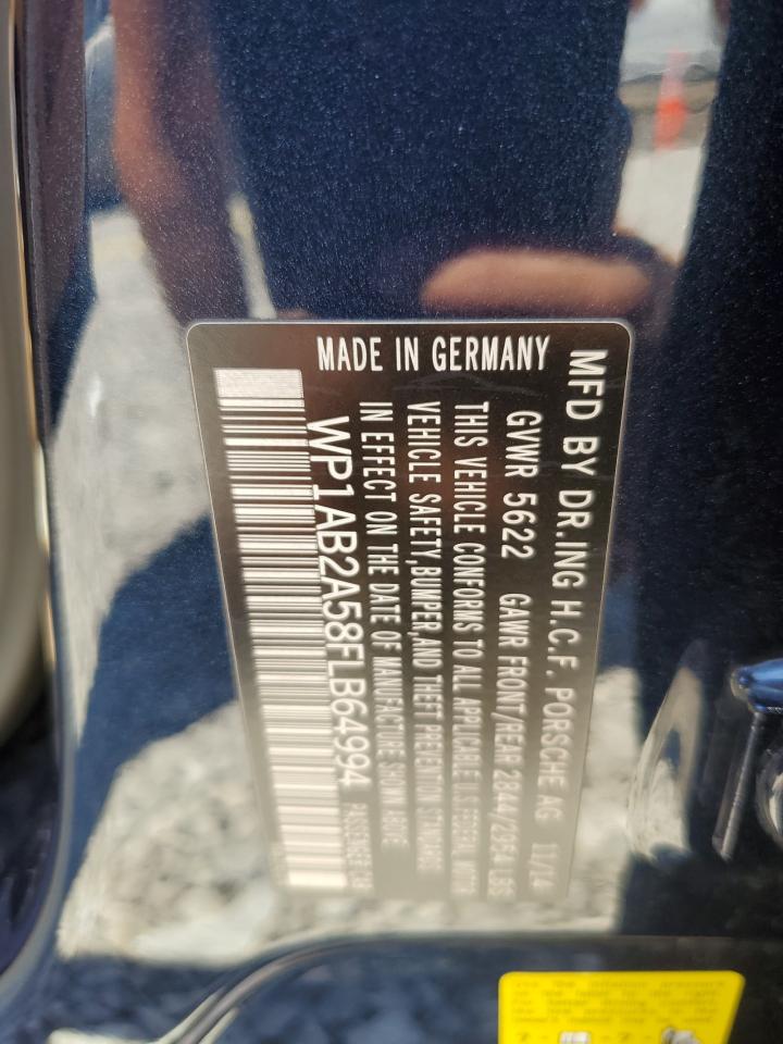 WP1AB2A58FLB64994 2015 Porsche Macan S