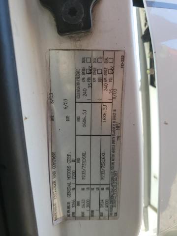 2003 Chevrolet Express G1500 VIN: 1GBFG15TX31234387 Lot: 57471754