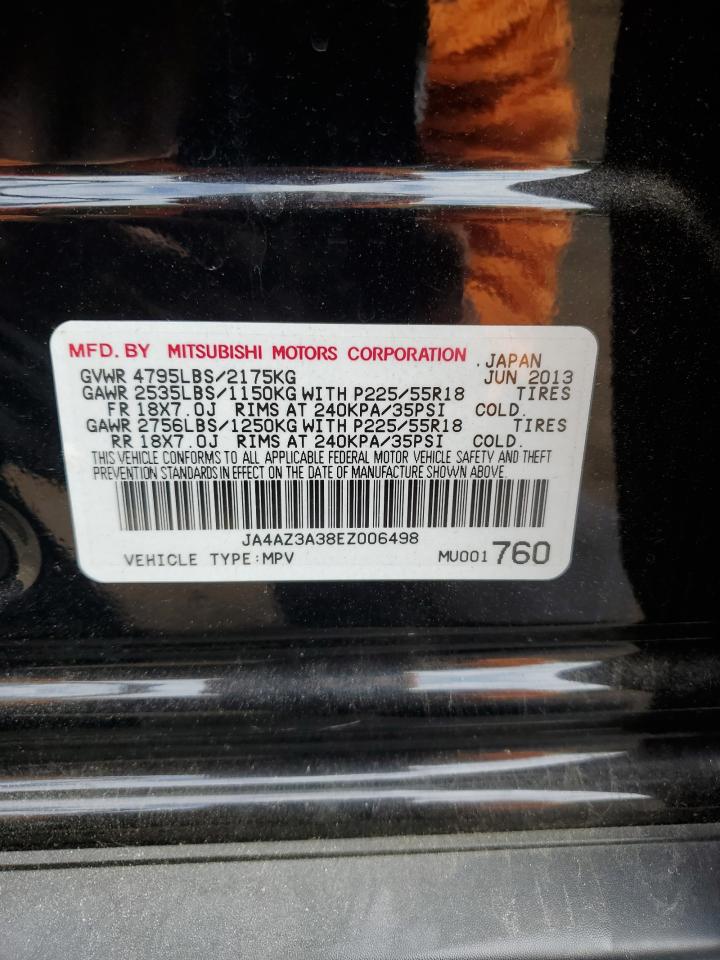 JA4AZ3A38EZ006498 2014 Mitsubishi Outlander Se