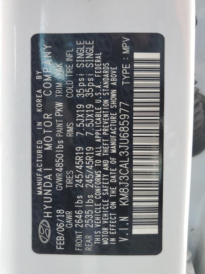 KM8J3CAL3JU685977 2018 Hyundai Tucson Sport