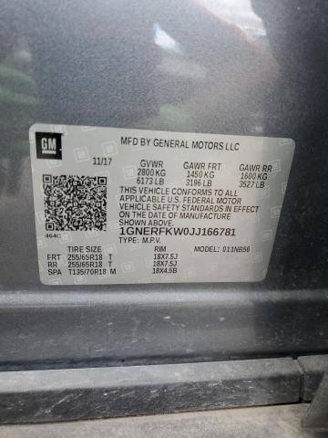 2018 Chevrolet Traverse Ls VIN: 1GNERFKW0JJ166781 Lot: 59677884