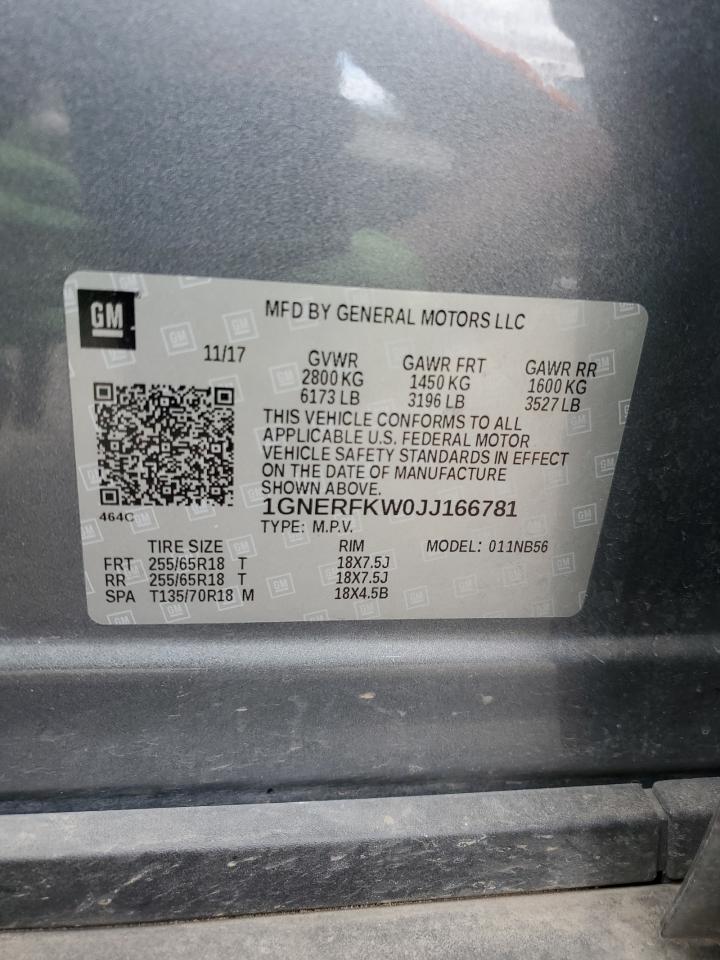 1GNERFKW0JJ166781 2018 Chevrolet Traverse Ls