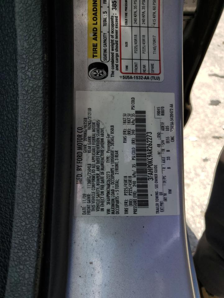 3FAHP0KC9AR262273 2010 Ford Fusion Sport