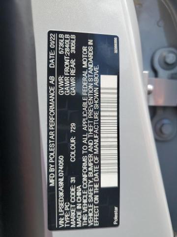 2022 Polestar 2 VIN: LPSED3KA9NL074050 Lot: 56792134