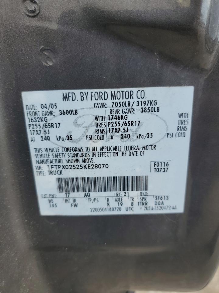 1FTPX02525KE28070 2005 Ford F150