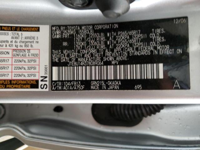 2007 Toyota 4Runner Sr5 VIN: JTEBU14R378089064 Lot: 60798174