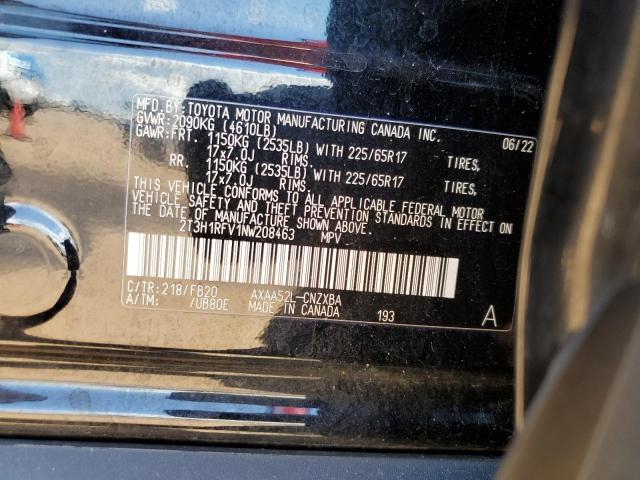 2022 Toyota Rav4 Le VIN: 2T3H1RFV1NW208463 Lot: 60039664