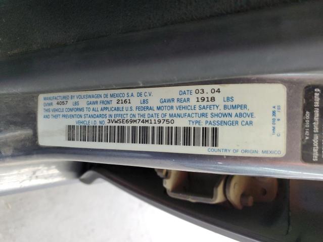 2004 Volkswagen Jetta Gls VIN: 3VWSE69M74M119750 Lot: 61037314