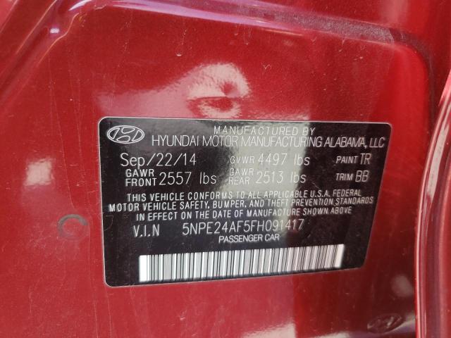 2015 Hyundai Sonata Se VIN: 5NPE24AF5FH091417 Lot: 58047754