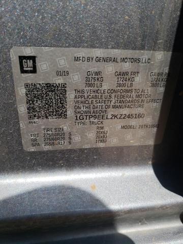 2019 GMC Sierra K1500 At4 VIN: 1GTP9EEL2KZ245160 Lot: 59492884